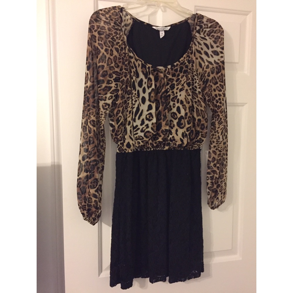 Small dress! Cheetah and black lace